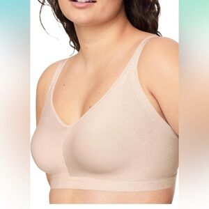 Warner's Easy Does It® Seamless Stretch Wireless Bar. Size XXL. Nude. Set of 2